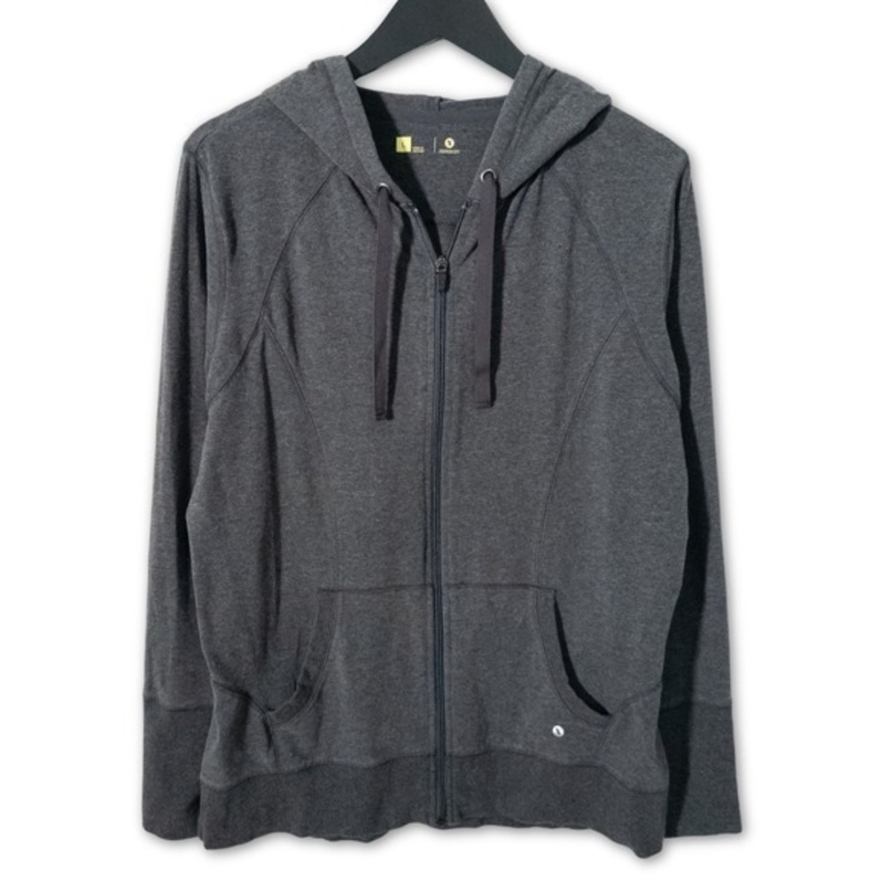 Xersion • Full Zip Hoodie Athleisure Activewear Gym Workout Gray • Womens Large